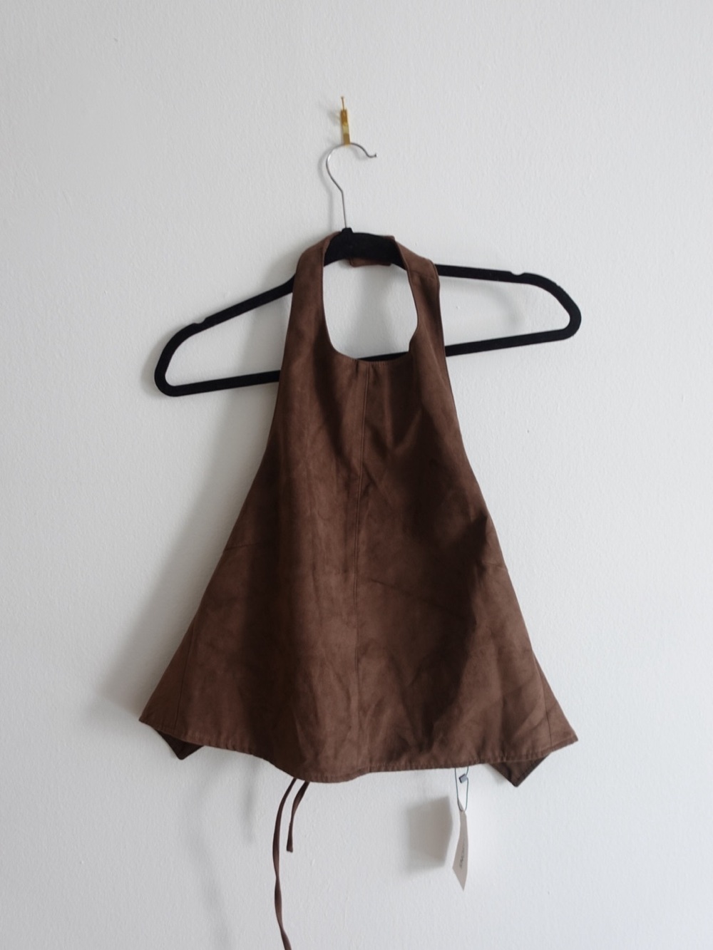 Glassons Brown Suede Halter Camisole Top